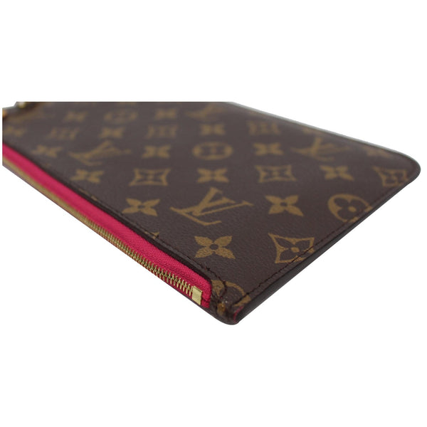 Louis Vuitton Pochette Wristlet Pouch Brown/red zip