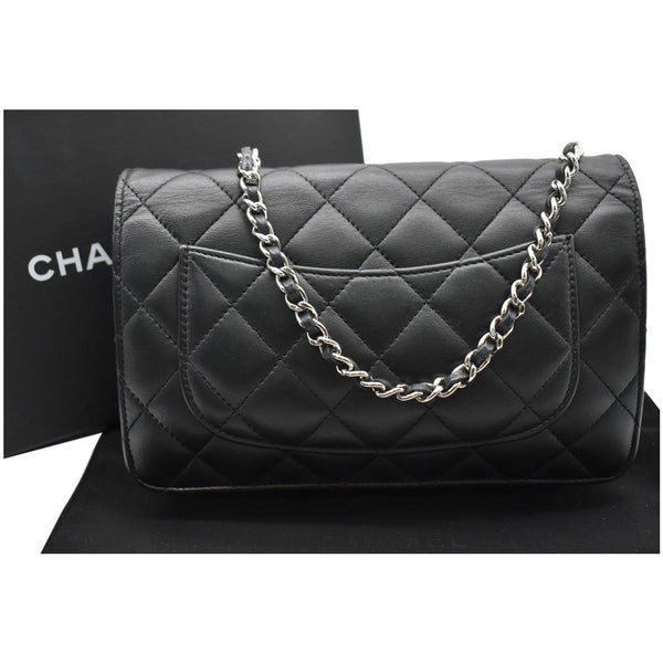 CHANEL WOC Lambskin Leather Chain Crossbody Bag Black