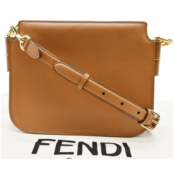 Fendi Touch Leather Shoulder Bag Brown - Dallas Handbags
