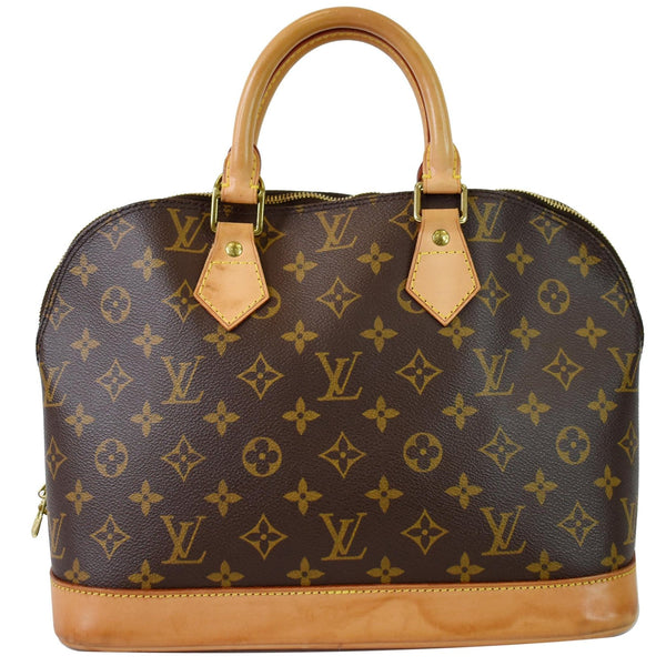 LOUIS VUITTON Alma PM Monogram Canvas Satchel Bag Brown