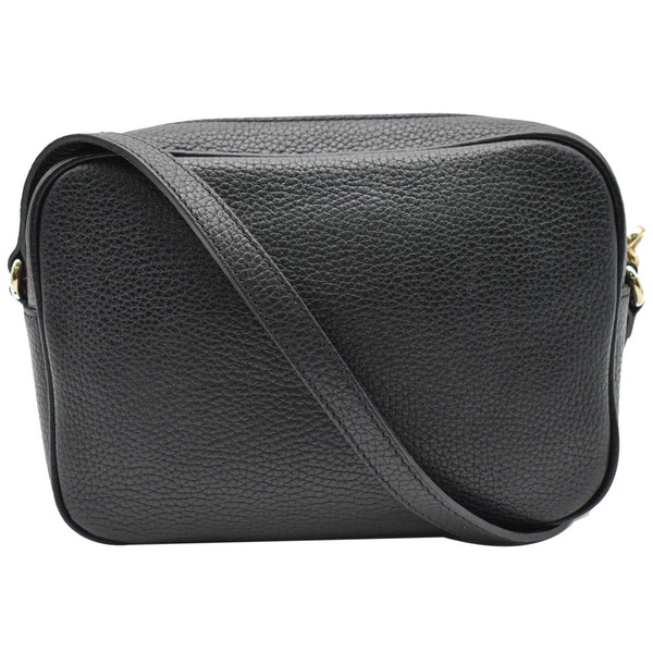 GUCCI Soho Disco Small Pebbled Leather Crossbody Bag Black 308364