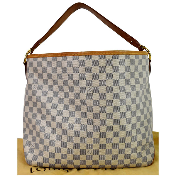 Louis Vuitton Delightful MM Damier Azur Hobo Bag White - front side view