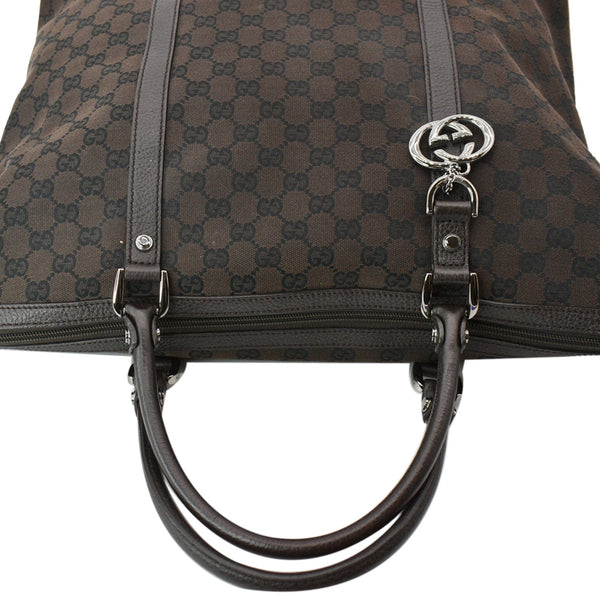 GUCCI GG Guccissima Canvas Leather Tote Brown | DDH