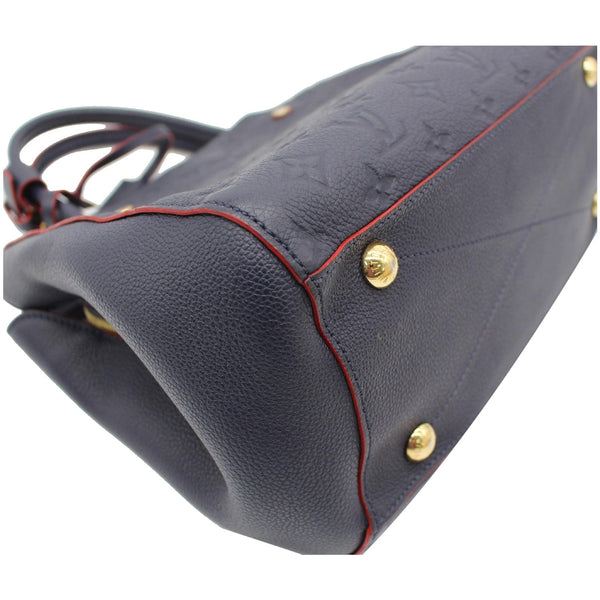 LOUIS VUITTON Montaigne MM Monogram Empreinte Shoulder Bag Navy Blue