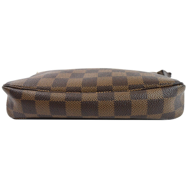 Louis Vuitton Damier Ebene Mini Pochette Pouch Brown round bottom