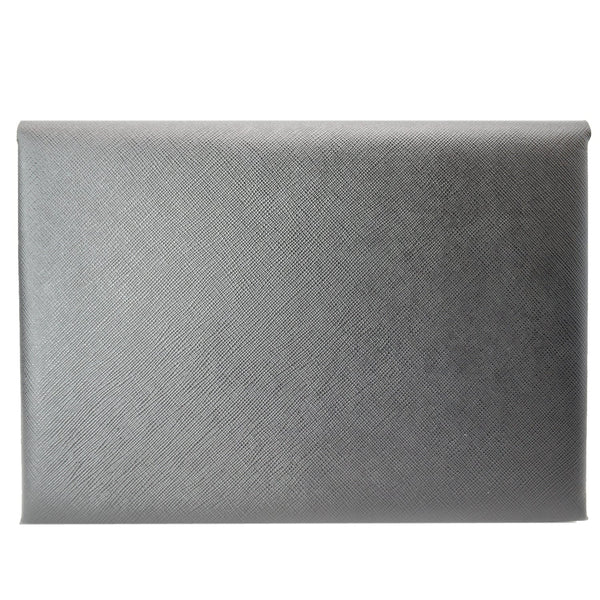 PRADA Document Holder Saffiano Leather Pouch Black