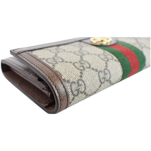 GUCCI Ophidia GG Continental Supreme Canvas Wallet Beige 523153