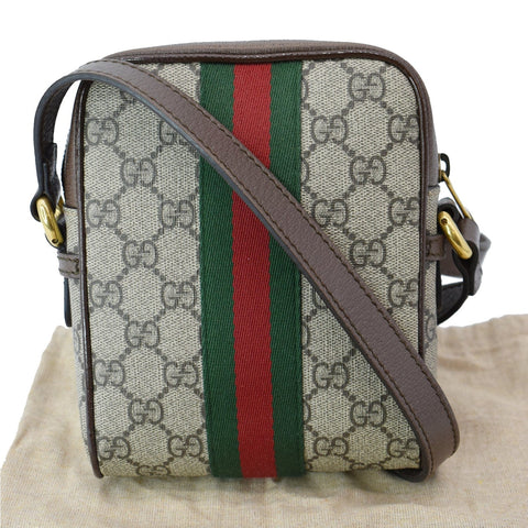 GUCCI Ophidia GG Supreme Canvas Shoulder Bag Beige 598127