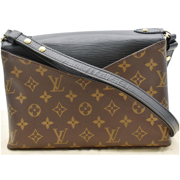 LOUIS VUITTON Saint Michel Monogram Epi Leather Shoulder Bag Black