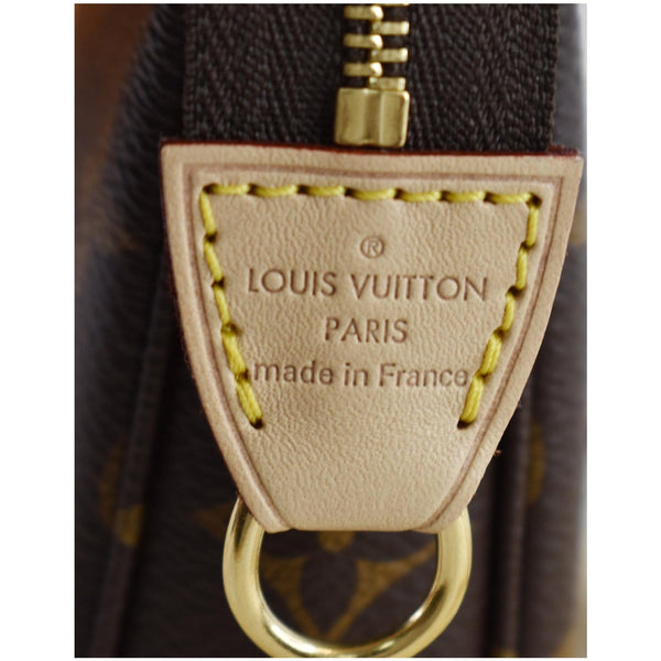 LOUIS VUITTON Mini Pochette Damier Ebene Accessories Pouch Brown