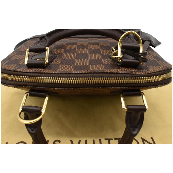 LOUIS VUITTON Alma BB Damier Ebene Satchel Bag Brown