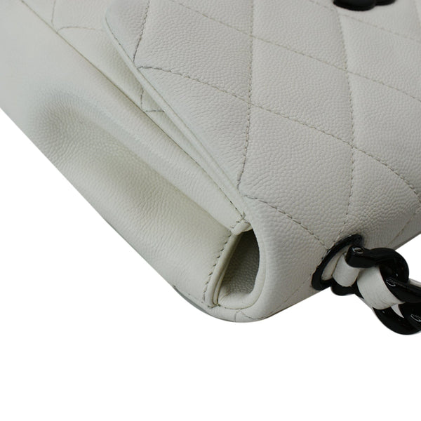 CHANEL My Everything Caviar Quilted Leather Flap Shoulder Bag White