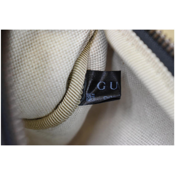 Used Gucci Print Small Leather Belt Waist Bum Bag Black