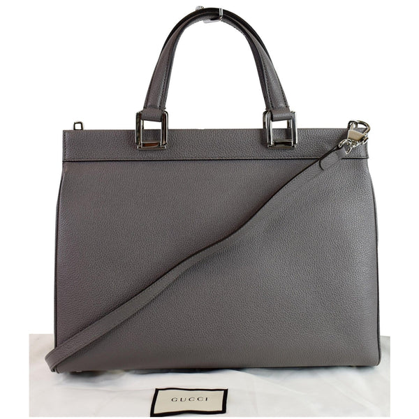 Gucci Zumi Medium Grainy Leather Top Handle Bag Dusty Grey 564714
