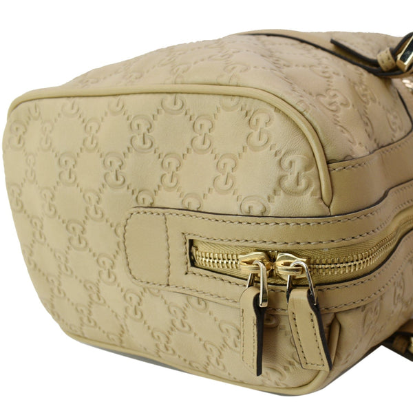 GUCCI Small Britt Guccissima Leather Satchel Bag Beige 170010