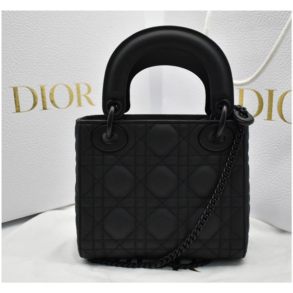 Christian Dior Mini Lady Dior Cannage Calfskin Leather Bag