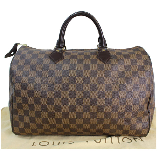 LOUIS VUITTON Speedy 35 Damier Ebene Satchel Bag Brown