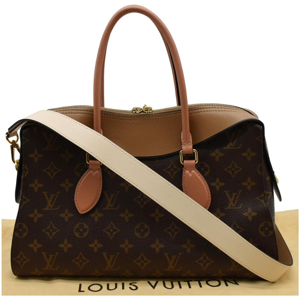 LOUIS VUITTON Tuileries Monogram Canvas Shoulder Bag Sesame Peach Creme