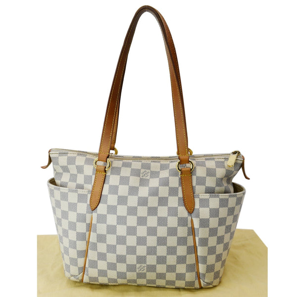 Louis Vuitton Totally PM Damier Azur Shoulder Bag White.