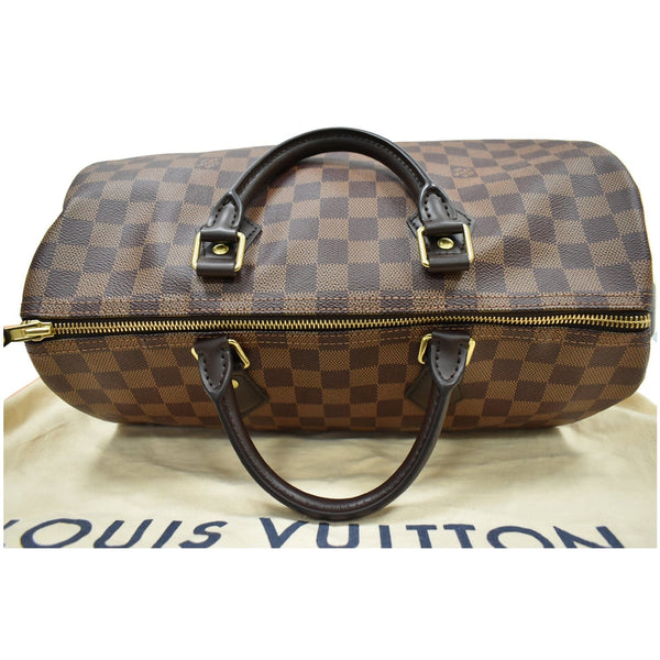 LOUIS VUITTON Speedy 35 Damier Ebene Satchel Bag Brown