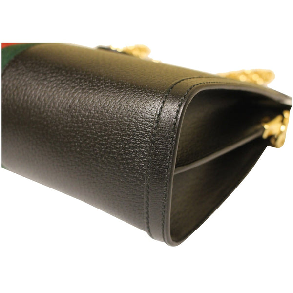 GUCCI Ophidia GG Medium Leather Shoulder Bag Black 503876