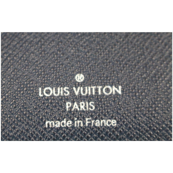 LOUIS VUITTON Brazza Taiga Leather Bifold Wallet Blue
