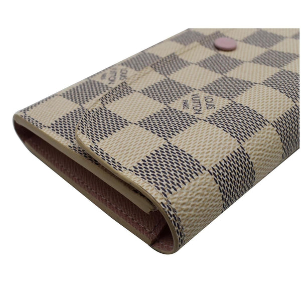 LOUIS VUITTON Emilie Damier Azur Wallet White