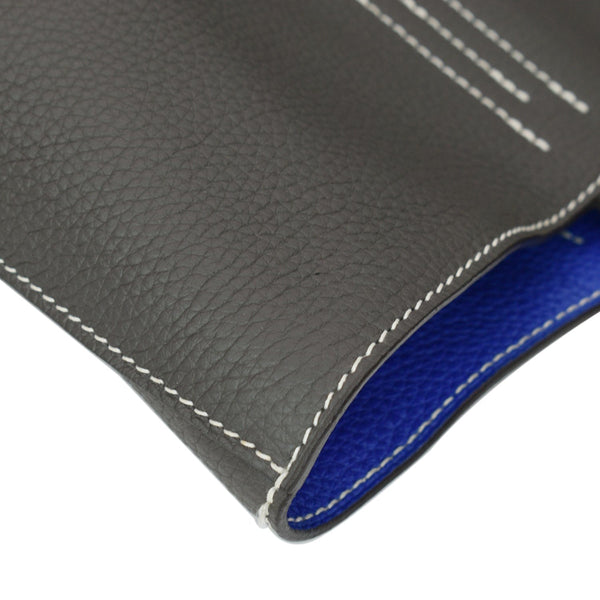 HERMES Double Sens 36 Reversible Taurillon Clemence Tote Bag Black