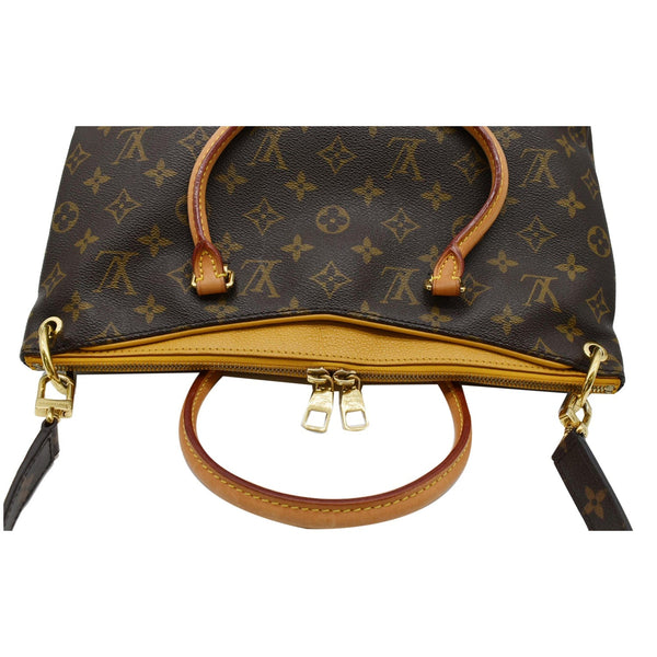 LOUIS VUITTON Pallas MM Monogram Canvas Shoulder Bag Brown