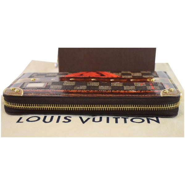 LOUIS VUITTON Transformed Damier Ebene Time Trunk Zippy Wallet Black