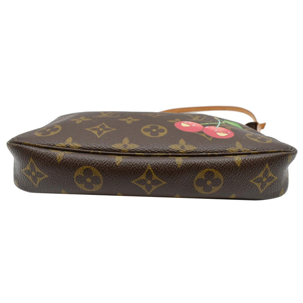 LOUIS VUITTON Cerises Monogram Canvas Pochette Accessoires Pouch Bag Brown