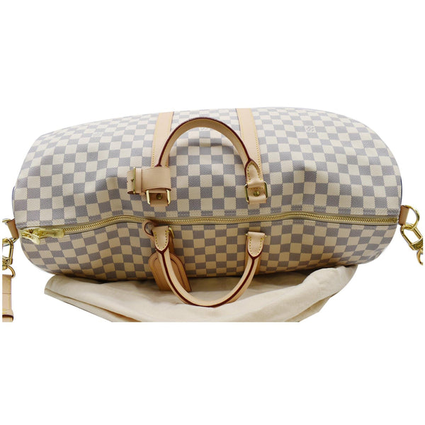 Louis Vuitton Keepall 55 Bandouliere Damier Azur Travel Bag