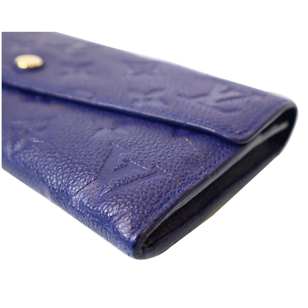LOUIS VUITTON Curieuse Monogram Empreinte Leather Wallet Blue