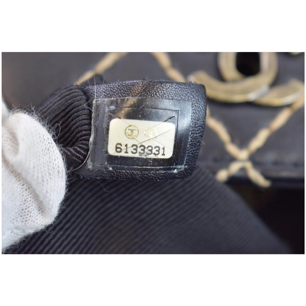 CHANEL Wild Stitch Quilted Calfskin Flap Shoulder Bag Black