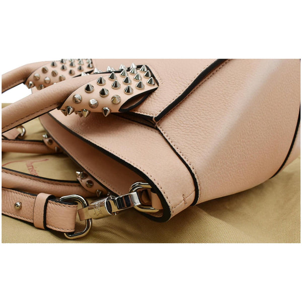 CHRISTIAN LOUBOUTIN Eloise Pebbled Leather Satchel Bag Light Pink - Final Sale