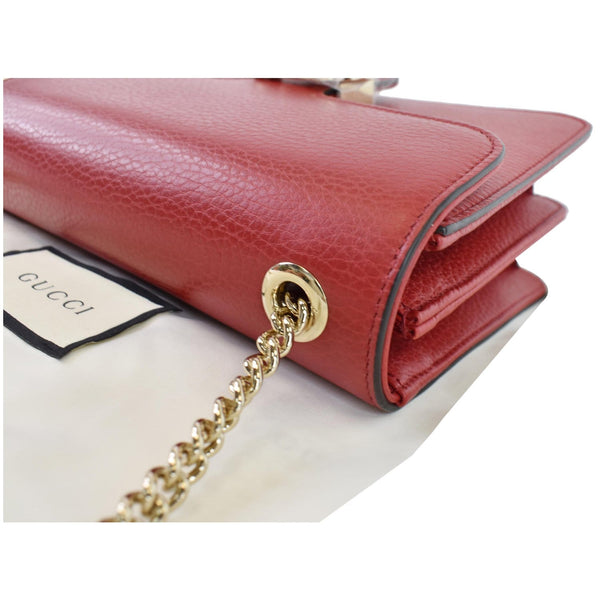 GUCCI Interlocking GG Leather Crossbody Bag Red 510304