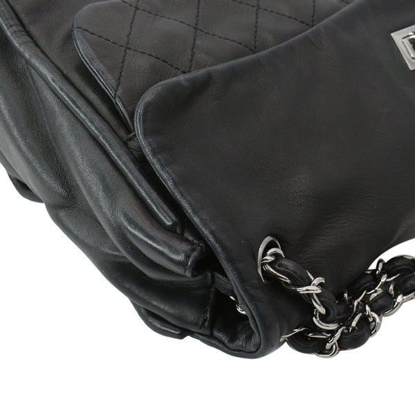 Chanel Double Foldover Twist Closure Smooth Lambskin Bag