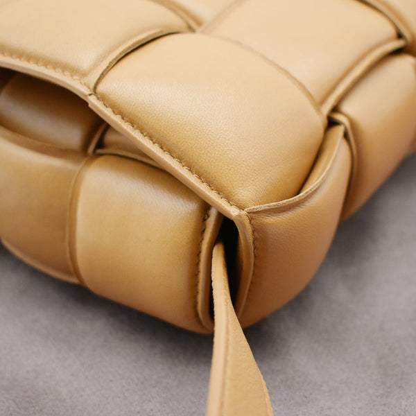BOTTEGA VENETA Padded Cassette Leather Crossbody Bags Caramel