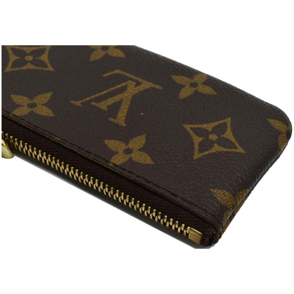 LOUIS VUITTON Key Coin Pouch Monogram Canvas Brown