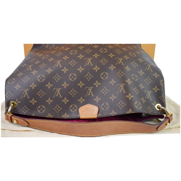 Louis Vuitton Graceful MM Monogram Canvas Shoulder Bag -leather brown handle
