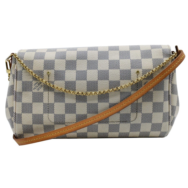 LOUIS VUITTON Favorite MM Damier Azur Crossbody Bag White