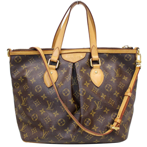 LV Palermo PM Monogram Canvas Shoulder Bag Brown