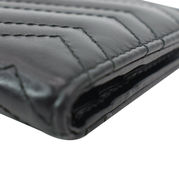 GUCCI Marmont GG Leather Card Case Wallet Black | DDH