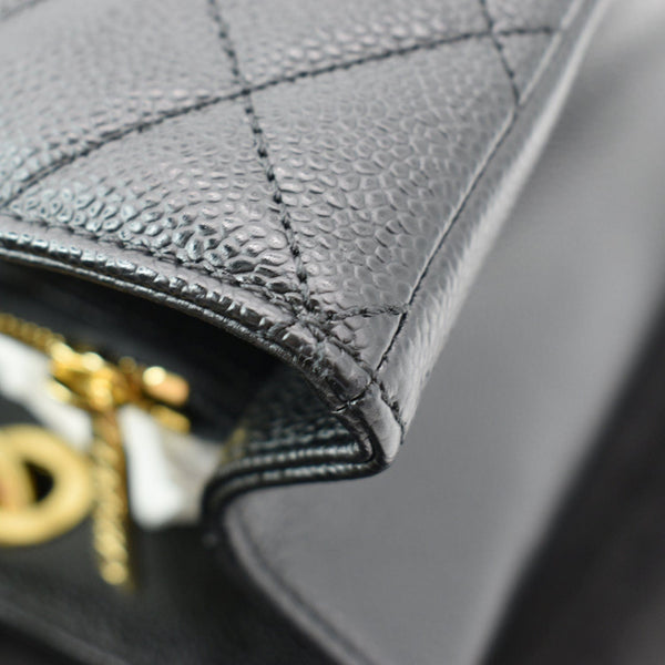 CHANEL Grand Shopping GST Caviar Leather Tote Bag Black