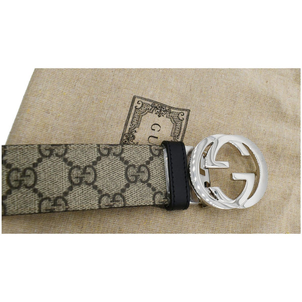 Gucci Reversible Supreme Leather Belt with GG Metal Buckle
