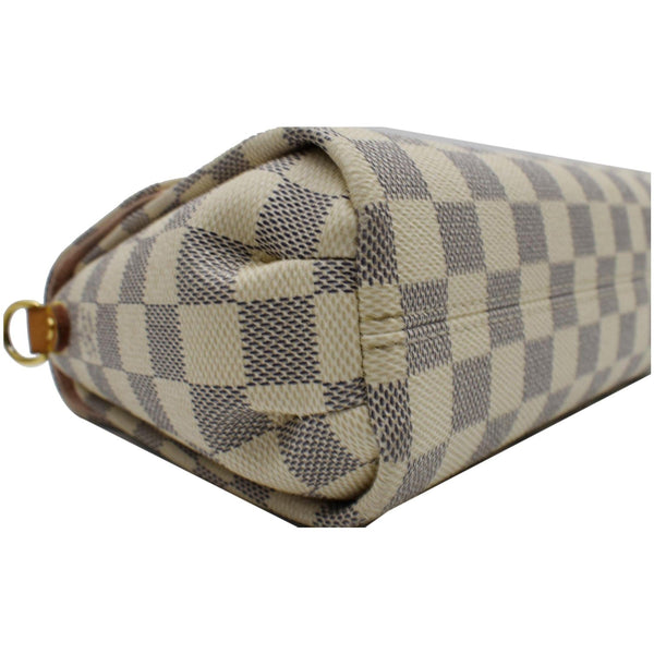 LOUIS VUITTON Croisette Damier Azur Shoulder Crossbody Bag White