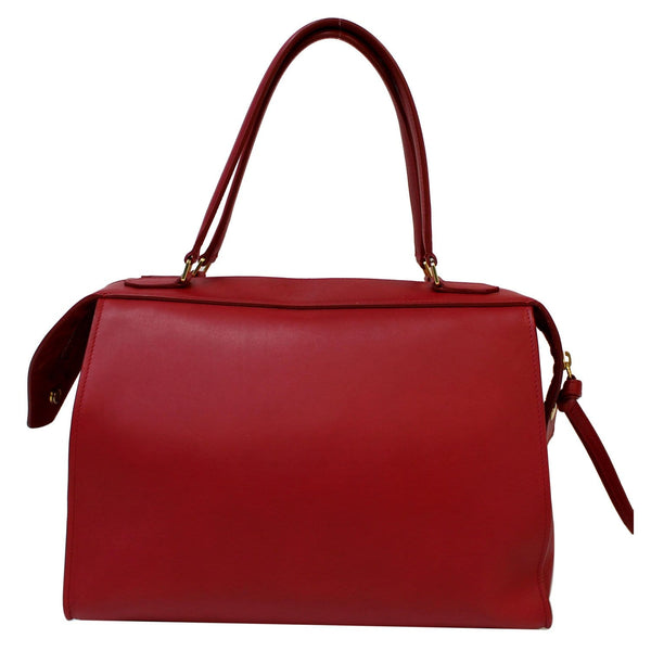 CELINE Ring Small Smooth Leather Tote Bag Red