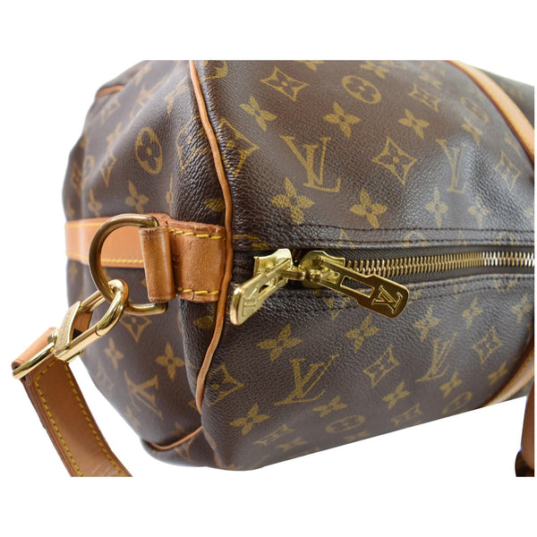 LOUIS VUITTON Keepall Bandouliere 55 Monogram Canvas Travel Bag Brown