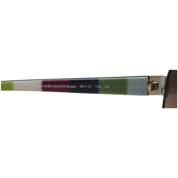 COACH Kristina Gold Sunglasses Orange Gradient Lens