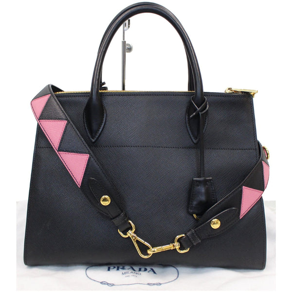 PRADA Paradigme Saffiano Leather Tote Shoulder Bag Black